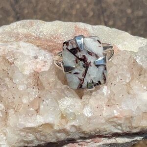 ASTROPHYLLITE 925 Sterling Silver Ring, Size 8.5